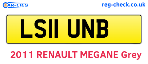 LS11UNB are the vehicle registration plates.