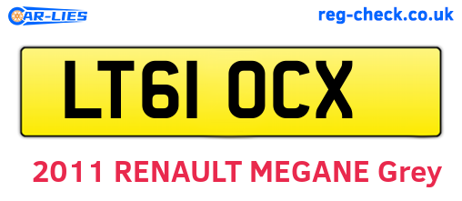 LT61OCX are the vehicle registration plates.