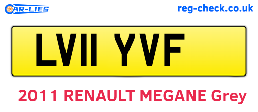 LV11YVF are the vehicle registration plates.