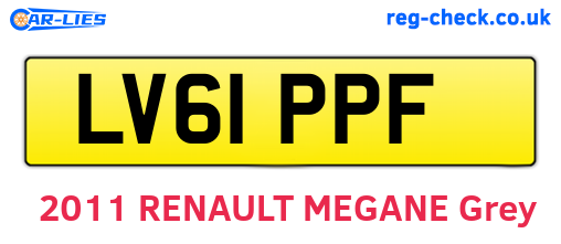 LV61PPF are the vehicle registration plates.