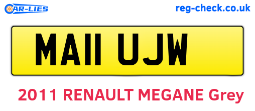 MA11UJW are the vehicle registration plates.