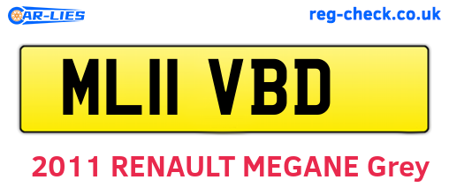 ML11VBD are the vehicle registration plates.