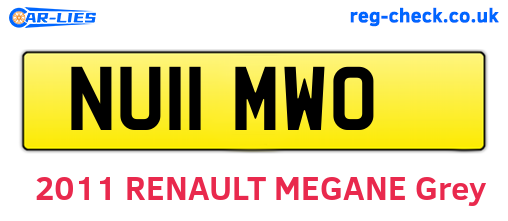 NU11MWO are the vehicle registration plates.