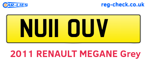 NU11OUV are the vehicle registration plates.