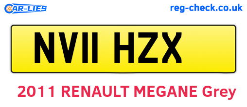 NV11HZX are the vehicle registration plates.