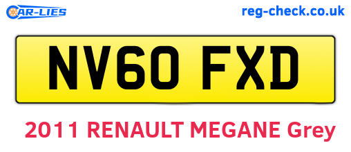 NV60FXD are the vehicle registration plates.