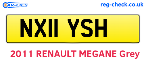 NX11YSH are the vehicle registration plates.