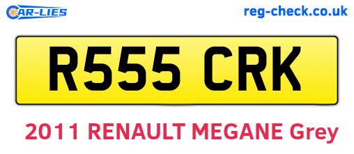 R555CRK are the vehicle registration plates.