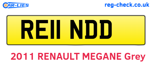 RE11NDD are the vehicle registration plates.