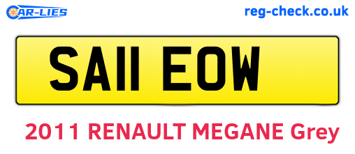 SA11EOW are the vehicle registration plates.