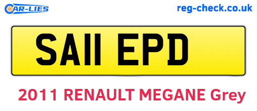 SA11EPD are the vehicle registration plates.