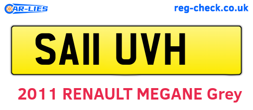 SA11UVH are the vehicle registration plates.