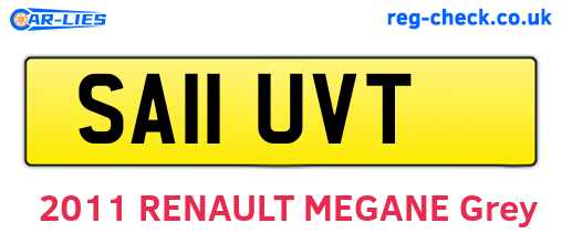 SA11UVT are the vehicle registration plates.