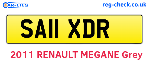 SA11XDR are the vehicle registration plates.