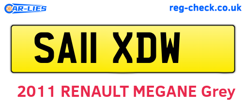 SA11XDW are the vehicle registration plates.