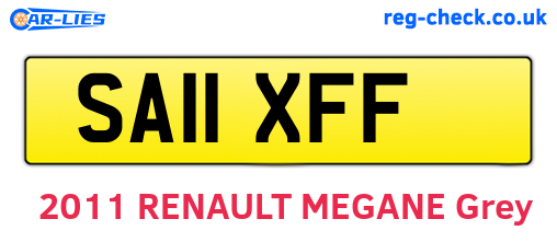 SA11XFF are the vehicle registration plates.