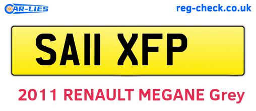 SA11XFP are the vehicle registration plates.
