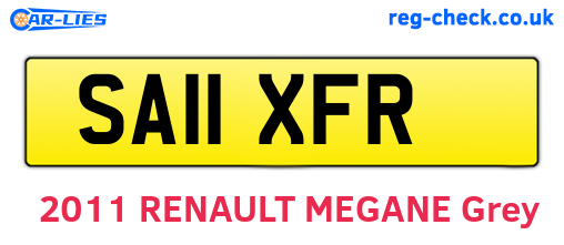 SA11XFR are the vehicle registration plates.