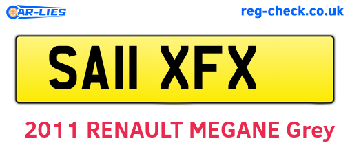 SA11XFX are the vehicle registration plates.