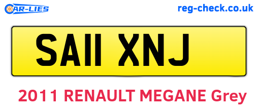 SA11XNJ are the vehicle registration plates.