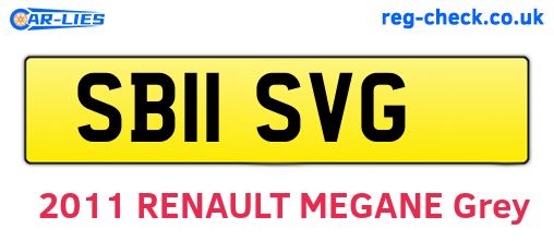 SB11SVG are the vehicle registration plates.