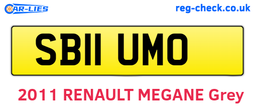 SB11UMO are the vehicle registration plates.