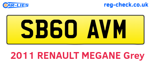 SB60AVM are the vehicle registration plates.