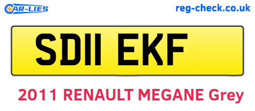 SD11EKF are the vehicle registration plates.