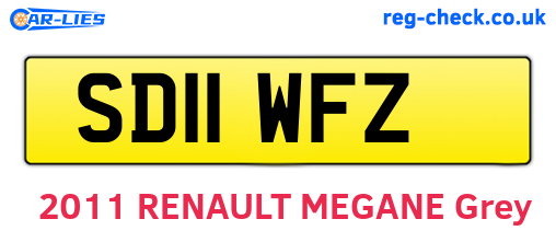 SD11WFZ are the vehicle registration plates.