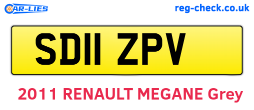 SD11ZPV are the vehicle registration plates.