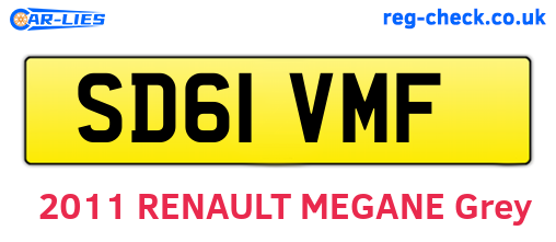 SD61VMF are the vehicle registration plates.