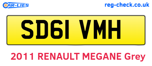 SD61VMH are the vehicle registration plates.