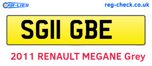 SG11GBE are the vehicle registration plates.