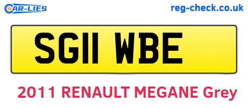 SG11WBE are the vehicle registration plates.
