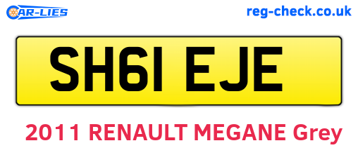 SH61EJE are the vehicle registration plates.