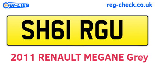 SH61RGU are the vehicle registration plates.