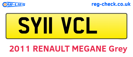 SY11VCL are the vehicle registration plates.