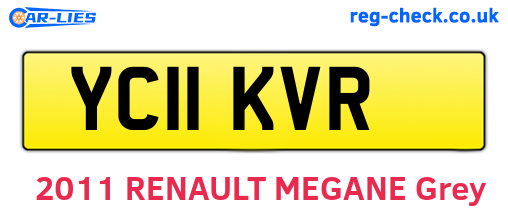 YC11KVR are the vehicle registration plates.