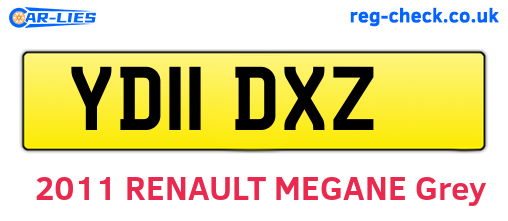 YD11DXZ are the vehicle registration plates.