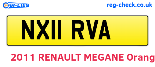 NX11RVA are the vehicle registration plates.