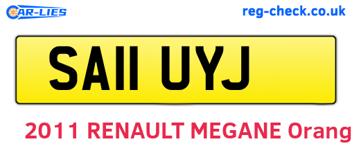 SA11UYJ are the vehicle registration plates.