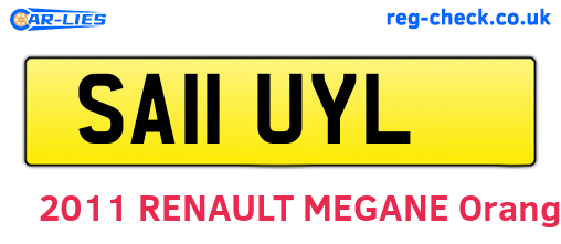 SA11UYL are the vehicle registration plates.