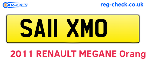 SA11XMO are the vehicle registration plates.