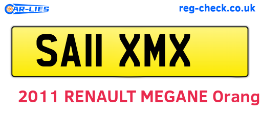 SA11XMX are the vehicle registration plates.