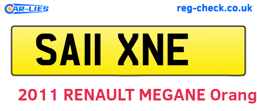 SA11XNE are the vehicle registration plates.