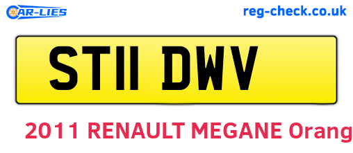 ST11DWV are the vehicle registration plates.