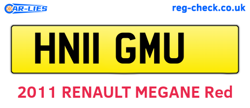 HN11GMU are the vehicle registration plates.