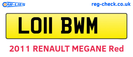 LO11BWM are the vehicle registration plates.
