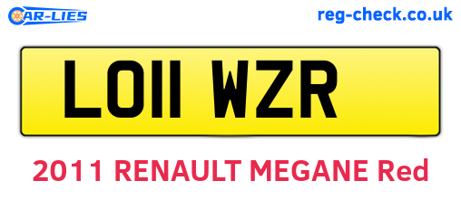 LO11WZR are the vehicle registration plates.