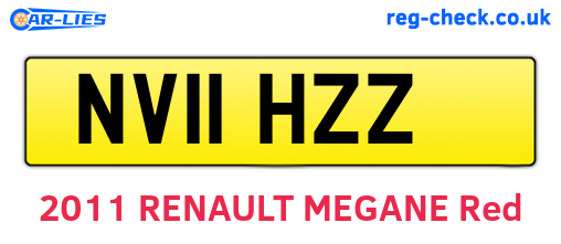 NV11HZZ are the vehicle registration plates.
